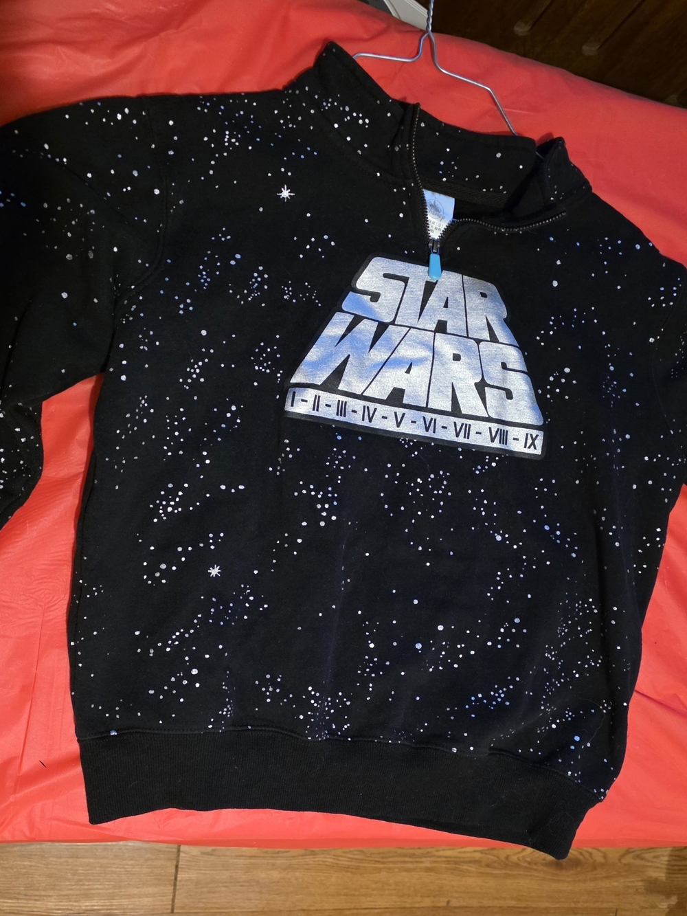 Women's Disney Star Wars Black Quarter Zip Pull Over Sweatshirt, Small